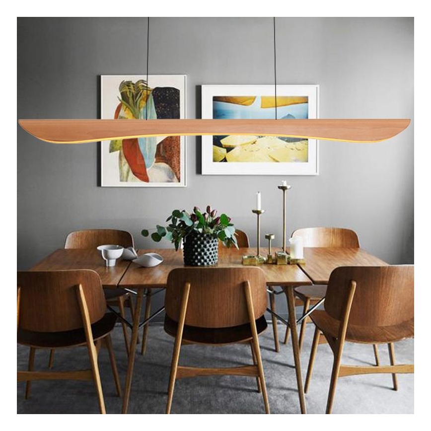LED pendel LED/26W/230V 4000K 150 cm bøg/massivt træ