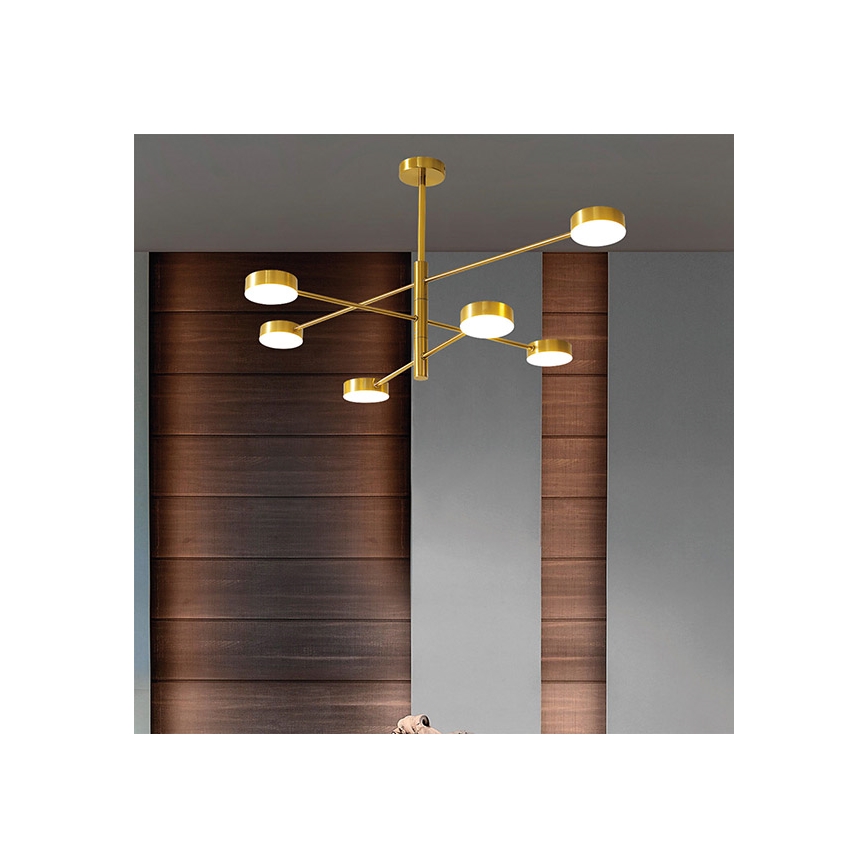 LED pendel LED/30W/230V 3000K guldfarvet
