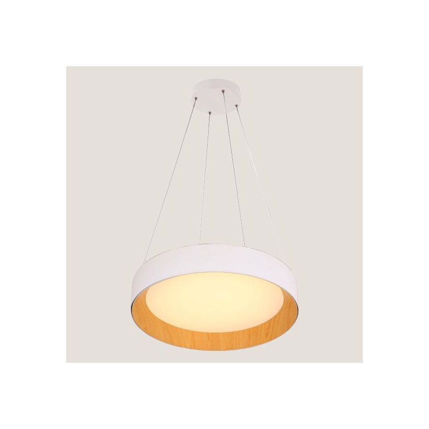 LED pendel LED/30W/230V 3000K diameter 45 cm hvid/eg