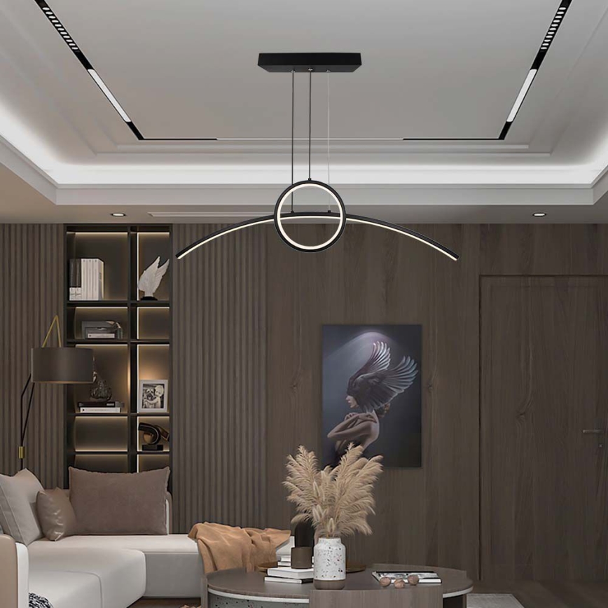 LED pendel LED/30W/230V 4000K 88 cm sort