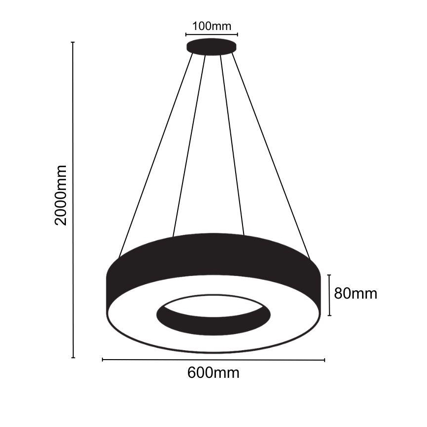 LED pendel LED/30W/230V 4000K diameter 60 cm