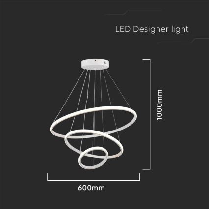 LED pendel LED/32W/230V 3000K hvid