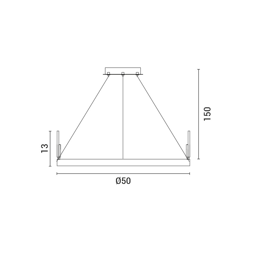 LED pendel LED/35W/230V 3000K guldfarvet