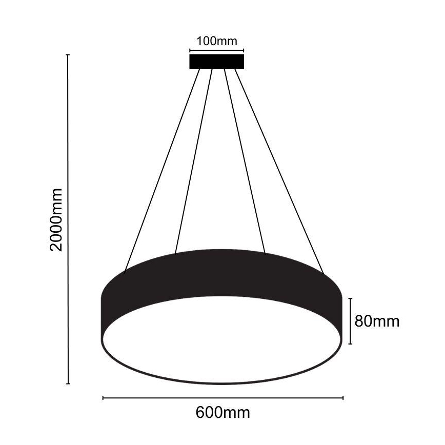 LED pendel LED/35W/230V 4000K diameter 60 cm
