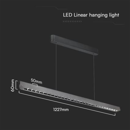 LED pendel LED/36W/230V 3000/4000/6400K antracit