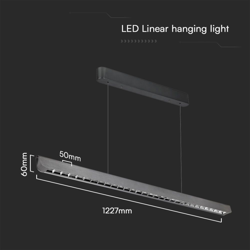 LED pendel LED/36W/230V 3000/4000/6400K antracit