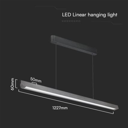LED pendel LED/36W/230V 3000/4000/6400K antracit