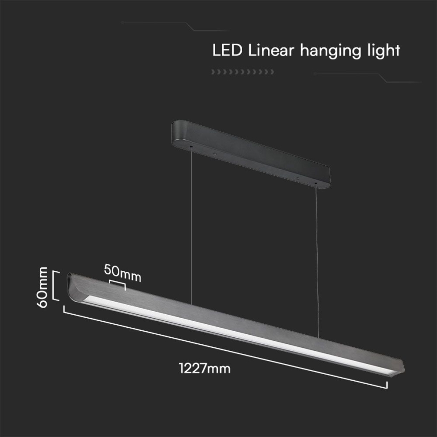 LED pendel LED/36W/230V 3000/4000/6400K antracit