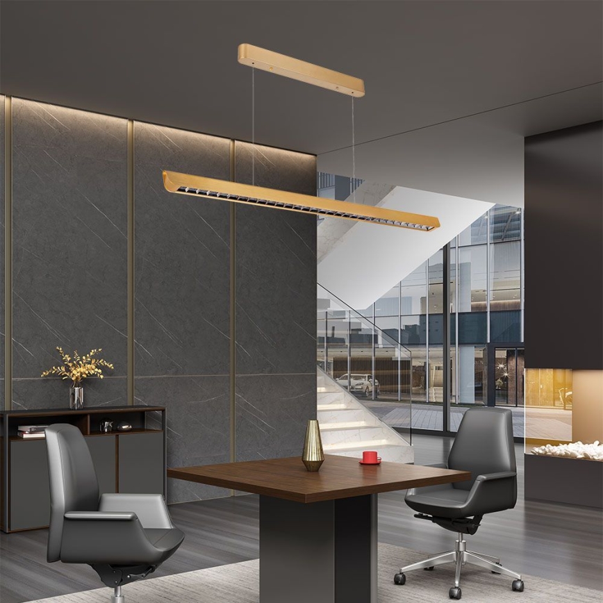 LED pendel LED/36W/230V 3000/4000/6400K guldfarvet