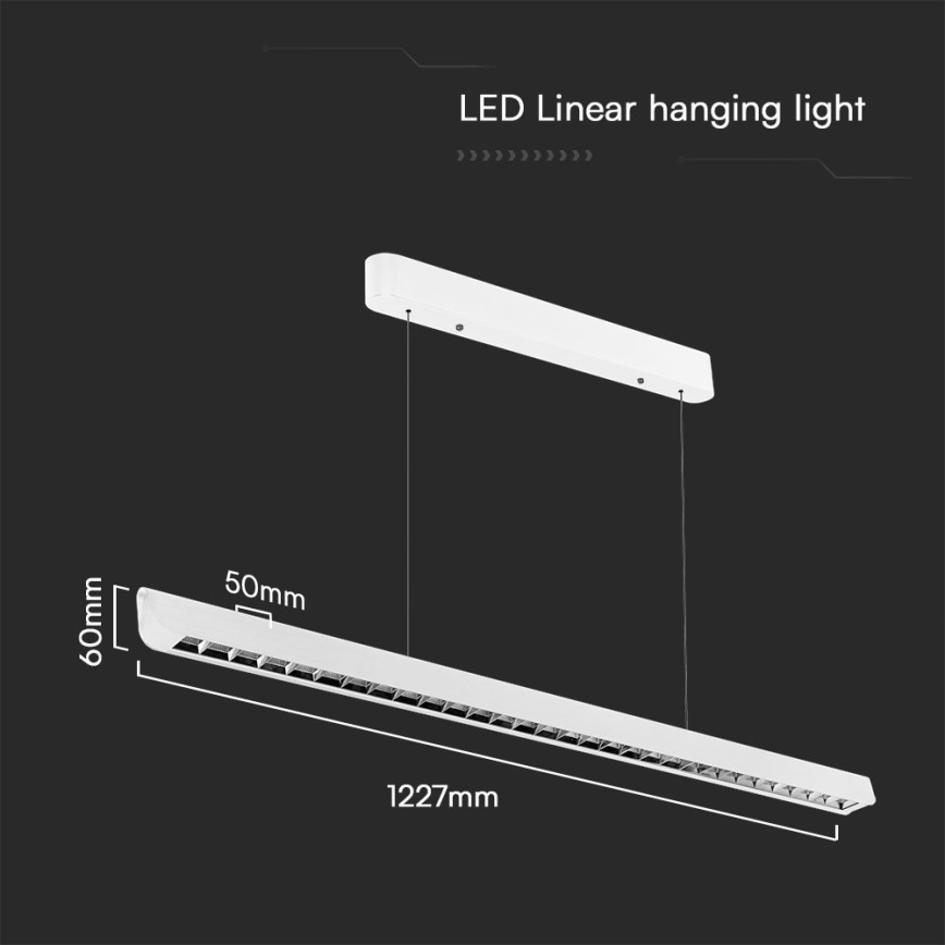 LED pendel LED/36W/230V 3000/4000/6400K hvid