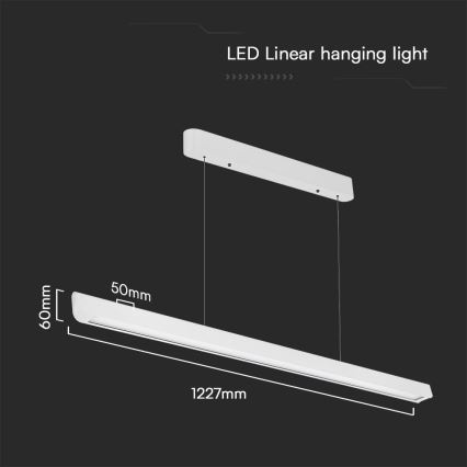 LED pendel LED/36W/230V 3000/4000/6400K hvid