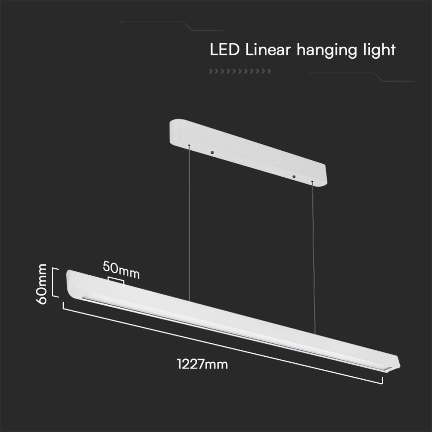 LED pendel LED/36W/230V 3000/4000/6400K hvid