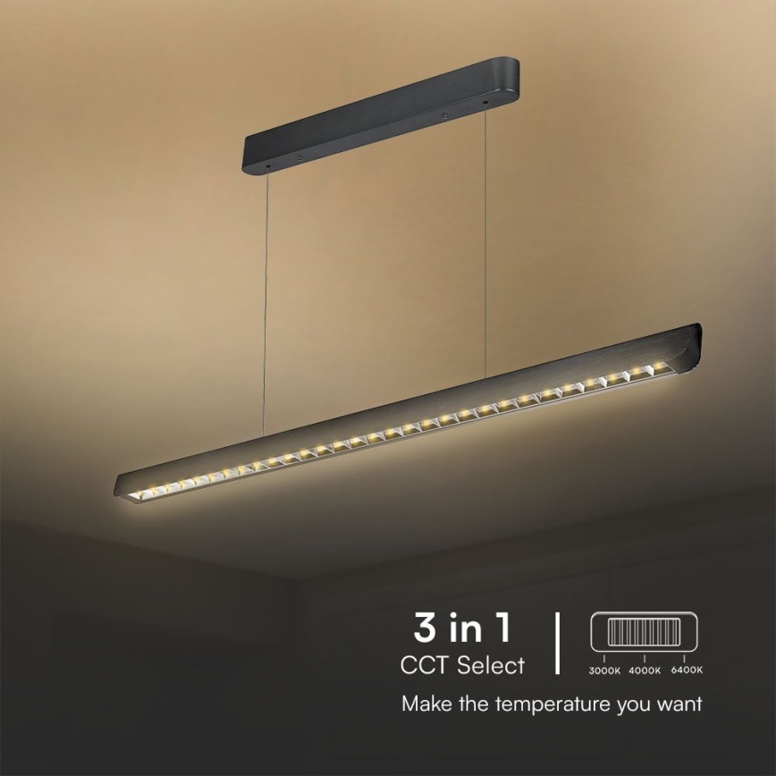 LED pendel LED/36W/230V 3000/4000/6400K sort