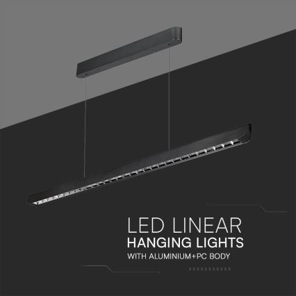 LED pendel LED/36W/230V 3000/4000/6400K sort