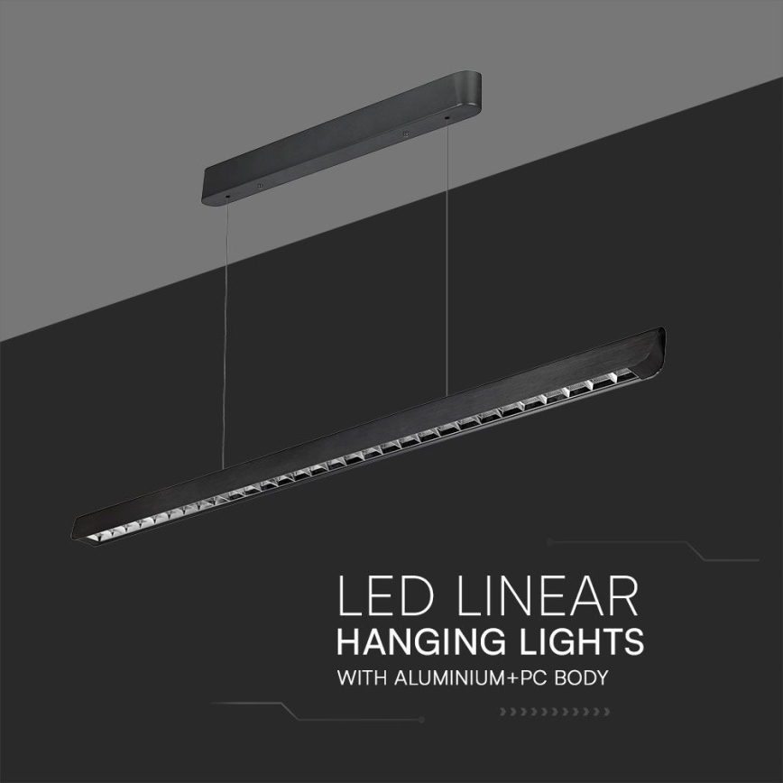 LED pendel LED/36W/230V 3000/4000/6400K sort