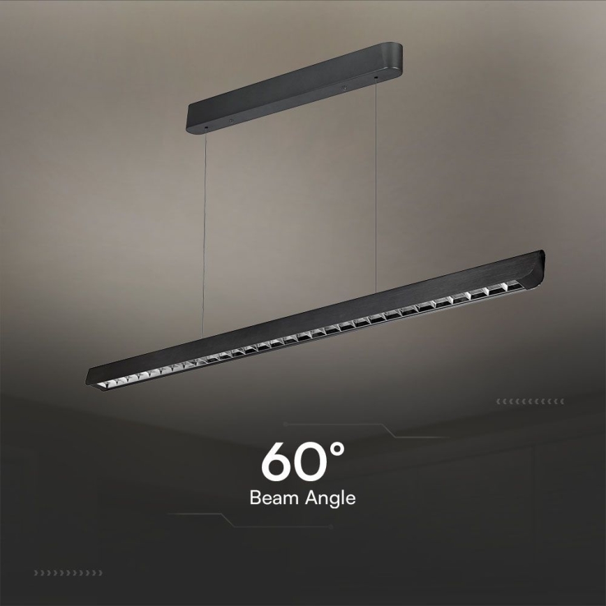 LED pendel LED/36W/230V 3000/4000/6400K sort