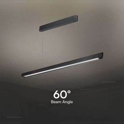 LED pendel LED/36W/230V 3000/4000/6400K sort