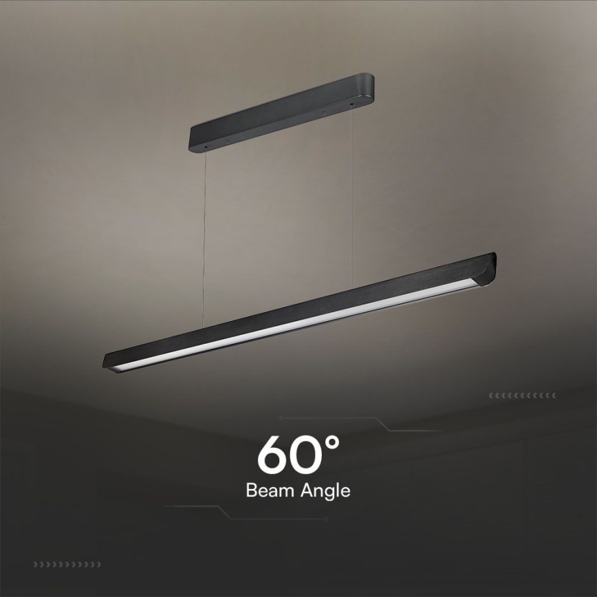 LED pendel LED/36W/230V 3000/4000/6400K sort
