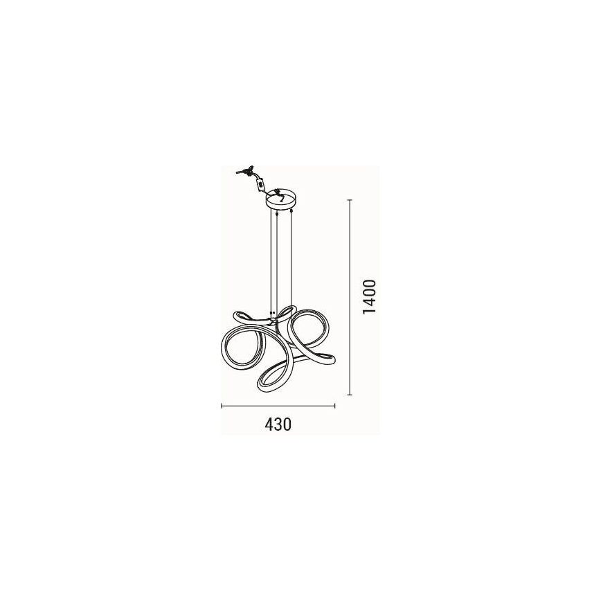 LED pendel LED/38W/230V 3000K