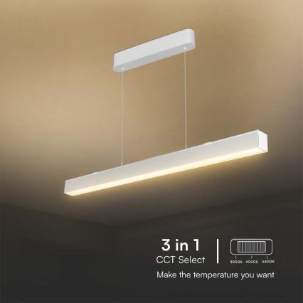 LED pendel LED/40W/230V 3000/4000/6400K hvid