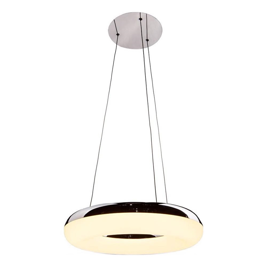 LED pendel LED/40W/230V 3000K diameter 40 cm skinnende krom