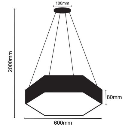 LED pendel LED/40W/230V 4000K diameter 60 cm