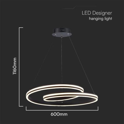 LED pendel LED/40W/230V 3000/4000/6400K