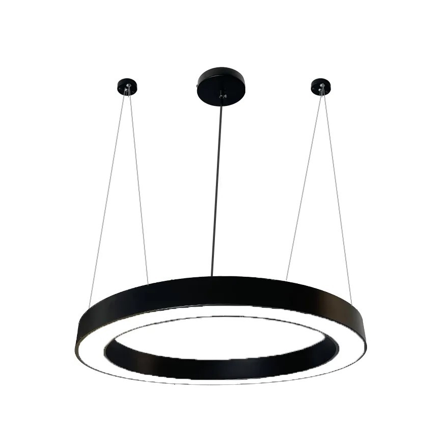 LED pendel LED/50W/230V 4000K diameter 100 cm sort