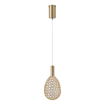 LED pendel LED/6,3W/230V 3000K guldfarvet diameter 14 cm