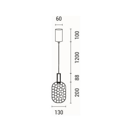 LED pendel LED/6,3W/230V 3000K guldfarvet diameter 20 cm