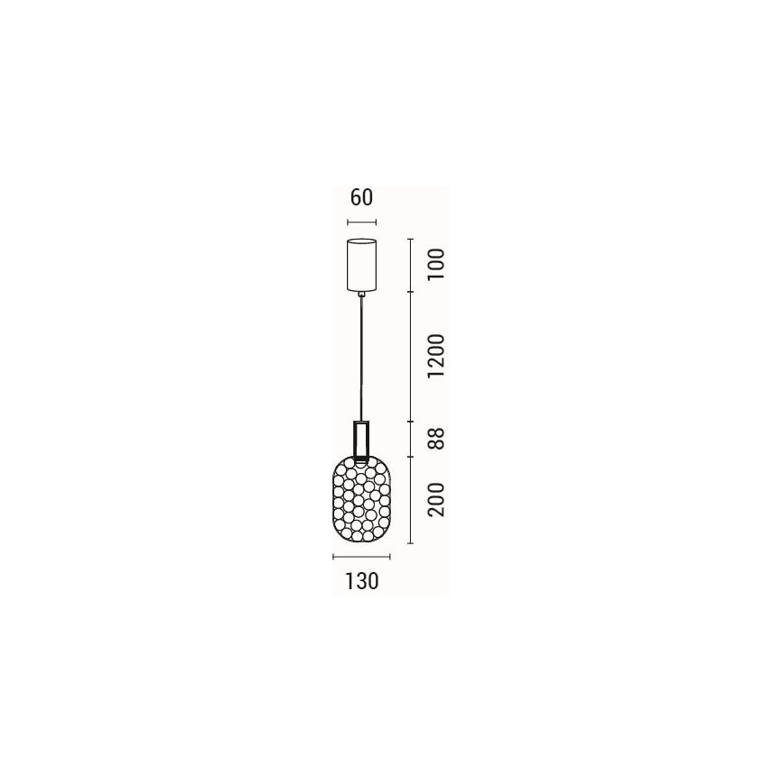 LED pendel LED/6,3W/230V 3000K guldfarvet diameter 20 cm