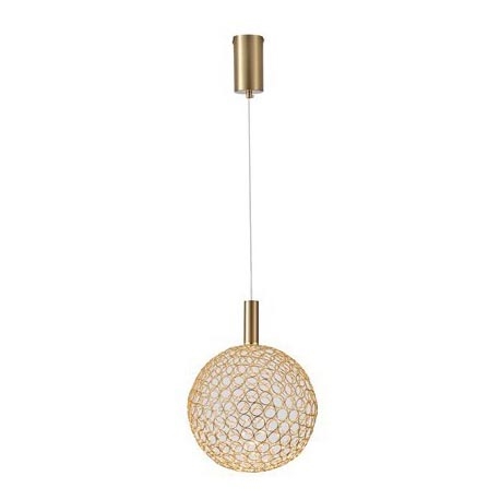 LED pendel LED/6,3W/230V 3000K guldfarvet diameter 25 cm