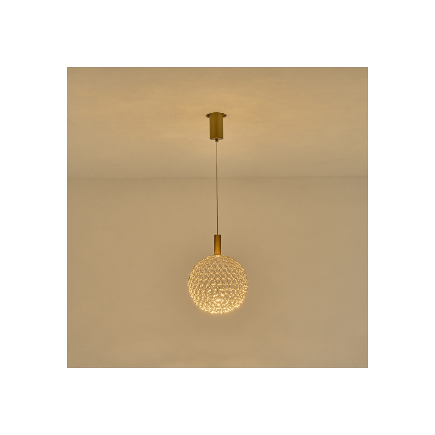 LED pendel LED/6,3W/230V 3000K guldfarvet diameter 25 cm