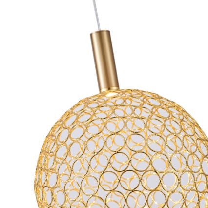 LED pendel LED/6,3W/230V 3000K guldfarvet diameter 25 cm