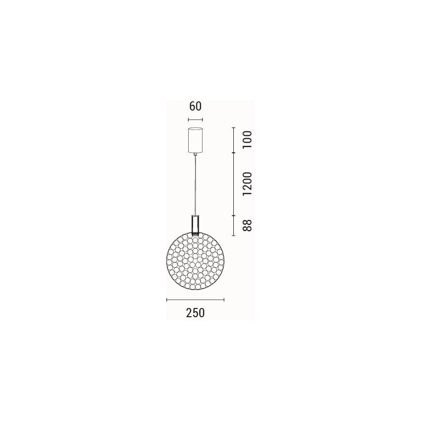 LED pendel LED/6,3W/230V 3000K guldfarvet diameter 25 cm