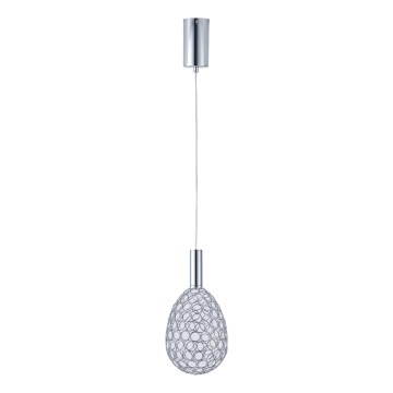 LED pendel LED/6,3W/230V 3000K skinnende krom diameter 14 cm