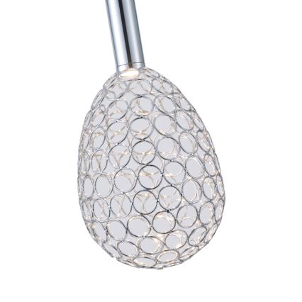 LED pendel LED/6,3W/230V 3000K skinnende krom diameter 14 cm