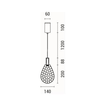 LED pendel LED/6,3W/230V 3000K skinnende krom diameter 14 cm