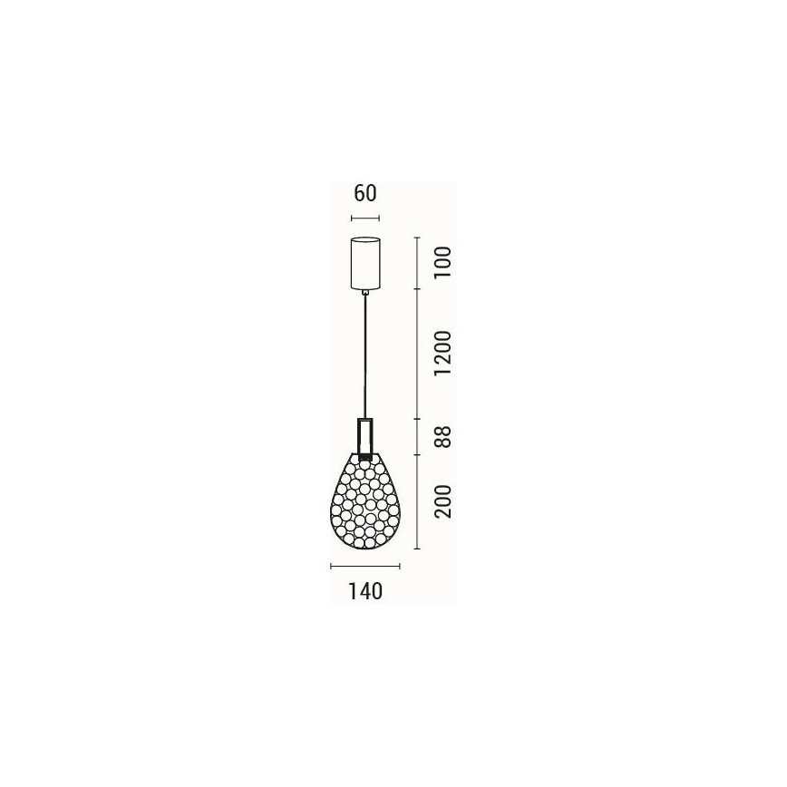LED pendel LED/6,3W/230V 3000K skinnende krom diameter 14 cm