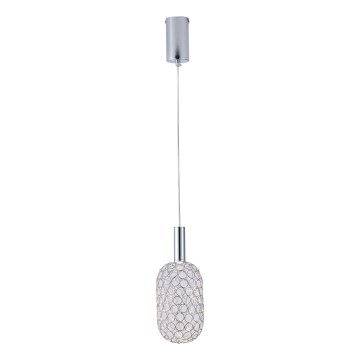 LED pendel LED/6,3W/230V 3000K skinnende krom diameter 20 cm