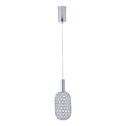 LED pendel LED/6,3W/230V 3000K skinnende krom diameter 20 cm