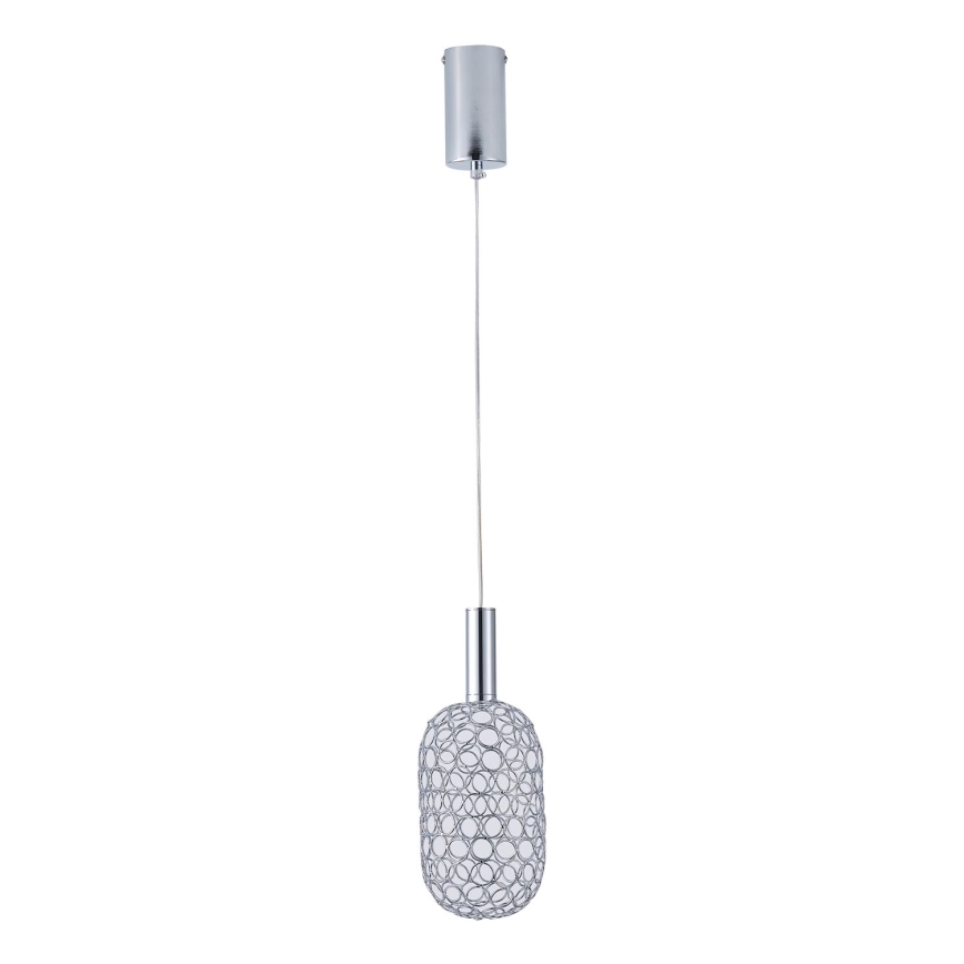 LED pendel LED/6,3W/230V 3000K skinnende krom diameter 20 cm