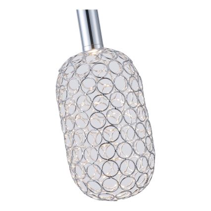 LED pendel LED/6,3W/230V 3000K skinnende krom diameter 20 cm