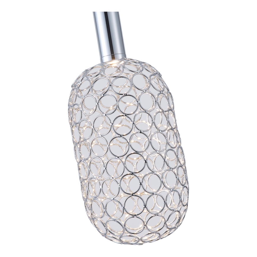 LED pendel LED/6,3W/230V 3000K skinnende krom diameter 20 cm