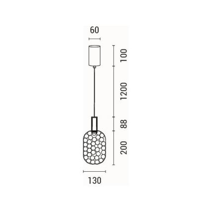 LED pendel LED/6,3W/230V 3000K skinnende krom diameter 20 cm