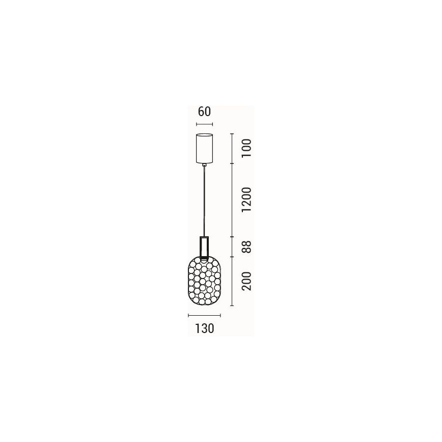 LED pendel LED/6,3W/230V 3000K skinnende krom diameter 20 cm