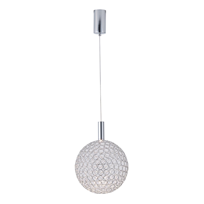 LED pendel LED/6,3W/230V 3000K skinnende krom diameter 25 cm