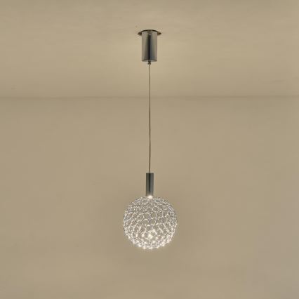 LED pendel LED/6,3W/230V 3000K skinnende krom diameter 25 cm