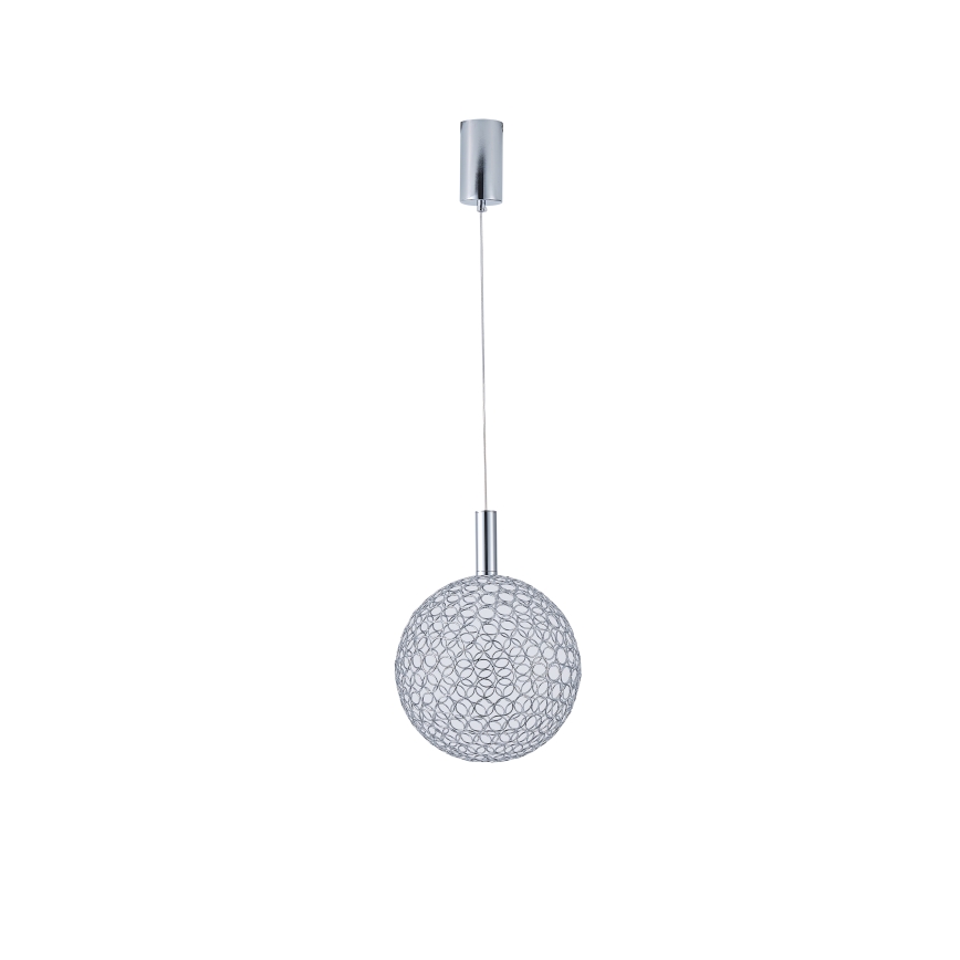 LED pendel LED/6,3W/230V 3000K skinnende krom diameter 25 cm