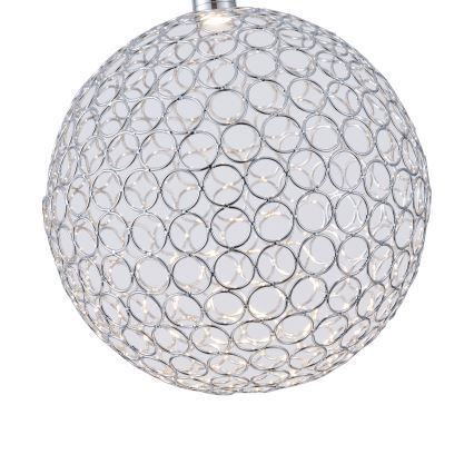 LED pendel LED/6,3W/230V 3000K skinnende krom diameter 25 cm